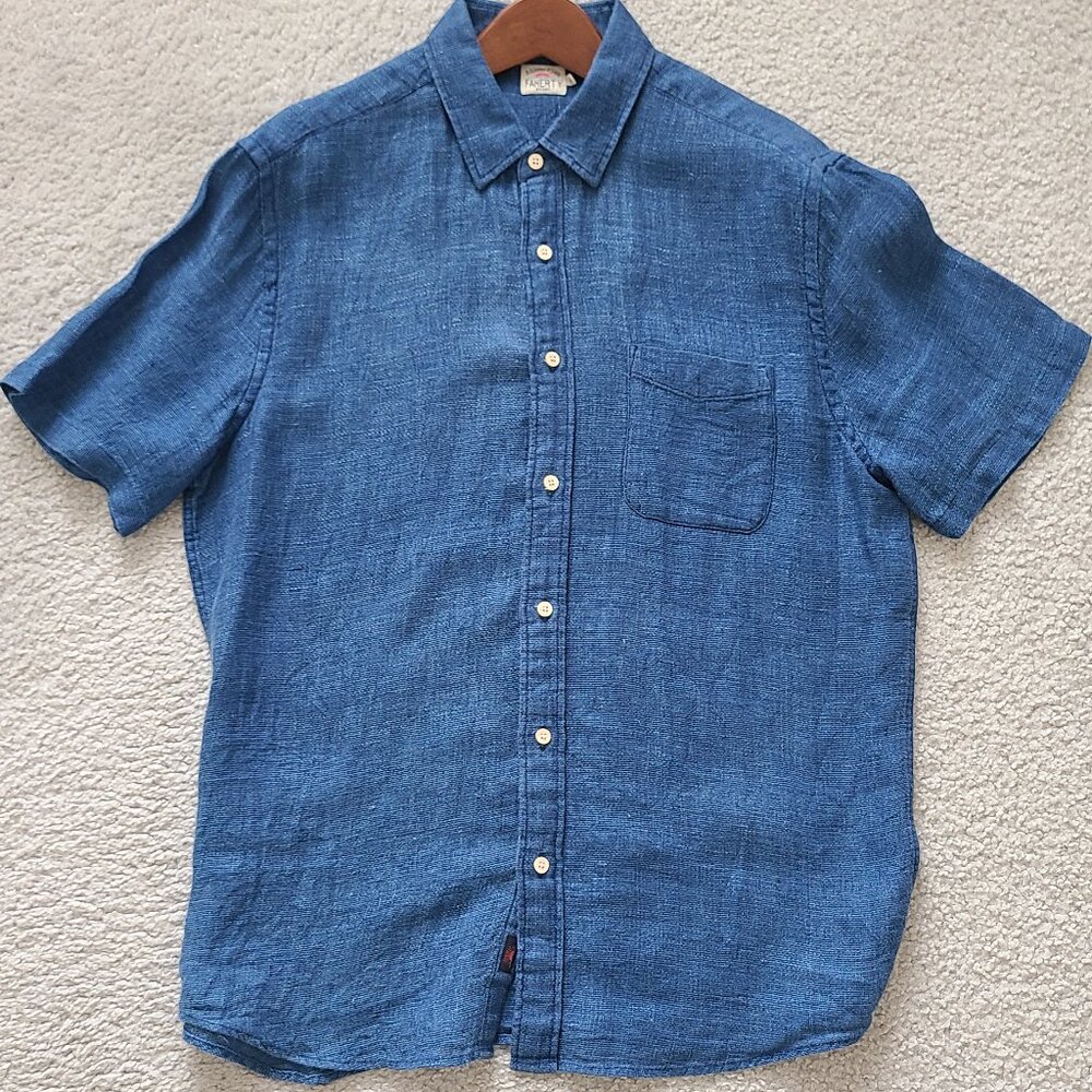 Faherty Indigo Casual Button-Down Shirt